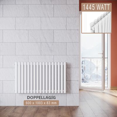 SONNI Radiatore Termosifoni Ad Acqua Calda In Acciaio Radiatore A Pannello Bilayer Design Bagno Soggiorno Radiatore Orizzontale Bianco 600x1003mm 1445w - SONNI Radiatore Termosifoni Ad Acqua Calda In Acciaio Radiatore A Pannello Bilayer Design Bagno Soggiorno Radiatore Orizzontale Bianco 600x1003mm 1445w -
