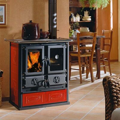 LA NORDICA Nordica - Stufa Cucina A Legna Con Forno 7,2kw Rosetta Liberty Bordeaux 88x57xh84 Cm LA NORDICA Nordica - Stufa Cucina A Legna Con Forno 7,2kw Rosetta Liberty Bordeaux 88x57xh84 Cm