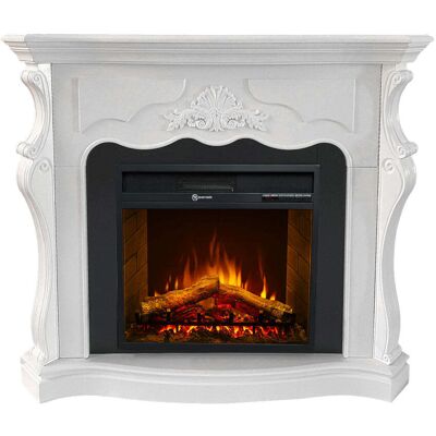 DIVINA FIRE Camino Elettrico Caminetto Da Terra Parigi In Legno Bianco L123xp39xh100 DIVINA FIRE Camino Elettrico Caminetto Da Terra Parigi In Legno Bianco L123xp39xh100