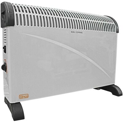 VINCO - Termoconvettore Ventilato Stufa Elettrica 2000 W 3 Selezioni 750/1250/2000 VINCO - Termoconvettore Ventilato Stufa Elettrica 2000 W 3 Selezioni 750/1250/2000