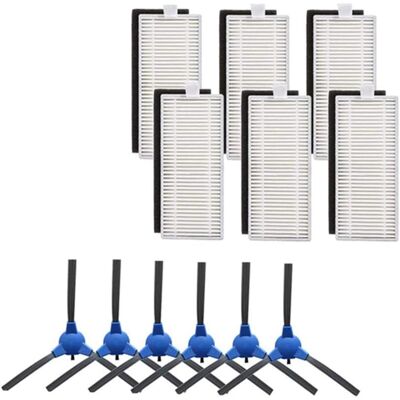 HABITEX Kit Di Ricambio Per Aspirapolvere Eufy Robovac 11s 30 30c 15c: 12 Pezzi Con 6 Spazzole Laterali E 6 Filtri Hepa HABITEX Kit Di Ricambio Per Aspirapolvere Eufy Robovac 11s 30 30c 15c: 12 Pezzi Con 6 Spazzole Laterali E 6 Filtri Hepa