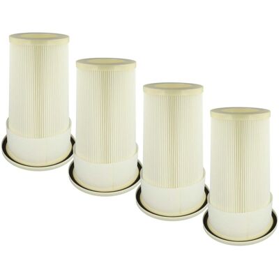 VHBW 4x Filtro A Pieghe Piatte Compatibile Con Dustcontrol Dc 2700c, 2700i, 2800, 1800, 2900 Eco Aspiratore - Bianco, Lavabile VHBW 4x Filtro A Pieghe Piatte Compatibile Con Dustcontrol Dc 2700c, 2700i, 2800, 1800, 2900 Eco Aspiratore - Bianco, Lavabile