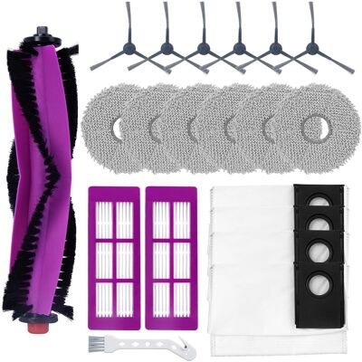HABITEX 20 Kit Accessori Per Eureka J15 Pro Ultra Aspiratore Robot, 1 Spazzola Principale, 6 Spazzole Laterali, 6 Panni, 4 Sacchetti Polvere, 2 Filtri, 1 Spazzola Pulizia HABITEX 20 Kit Accessori Per Eureka J15 Pro Ultra Aspiratore Robot, 1 Spazzola Principale, 6 Spazzole Laterali, 6 Panni, 4 Sacchetti Polvere, 2 Filtri, 1 Spazzola Pulizia