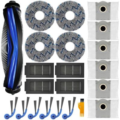 HABITEX Set Di 21 Accessori Per Robot Aspiratore Ecovacs Deebot T30c Omni Gen2, T30c Omni: 1 Spazzola Principale, 4 Salviette Pulizia, 4 Filtri, 6 Sacchetti Polvere, 6 Spazzole Laterali HABITEX Set Di 21 Accessori Per Robot Aspiratore Ecovacs Deebot T30c Omni Gen2, T30c Omni: 1 Spazzola Principale, 4 Salviette Pulizia, 4 Filtri, 6 Sacchetti Polvere, 6 Spazzole Laterali