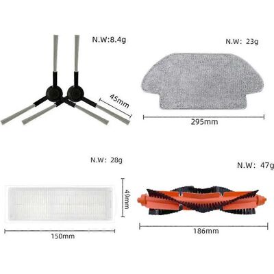 Unbranded Kit Di Ricambi Per L'Aspirapolvere Robot A11: Filtro Hepa Di Ricambio, Spazzola Laterale Principale, Panno Per La Pulizia. Unbranded Kit Di Ricambi Per L'Aspirapolvere Robot A11: Filtro Hepa Di Ricambio, Spazzola Laterale Principale, Panno Per La Pulizia.