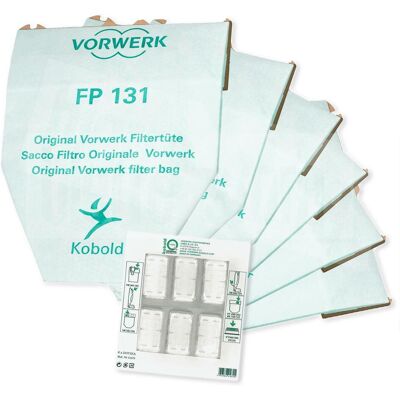 Vorwerk - VK130- VK131 - 6 pezzi - Originale - Sacchetti aspirapolvere Vorwerk - VK130- VK131 - 6 pezzi - Originale - Sacchetti aspirapolvere