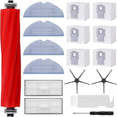 OEM Kit Di Ricambi Per Aspirapolvere Roborock S7, S7 Plus, S7 Maxv E S7 Mavv Ultra: 6 Sacchetti Per La Polvere, 1 Spazzola A Rullo Principale, 2 Spazzole Laterali, 2 Filtri E 4 Panni Per La Pulizia. OEM Kit Di Ricambi Per Aspirapolvere Roborock S7, S7 Plus, S7 Maxv E S7 Mavv Ultra: 6 Sacchetti Per La Polvere, 1 Spazzola A Rullo Principale, 2 Spazzole Laterali, 2 Filtri E 4 Panni Per La Pulizia.