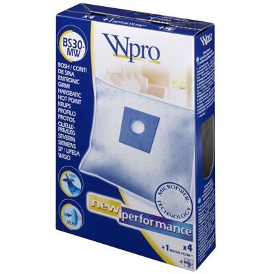 Sacchetti aspirapolvere Bosch - Pack di 4 microfibre Sacchetti aspirapolvere Bosch - Pack di 4 microfibre