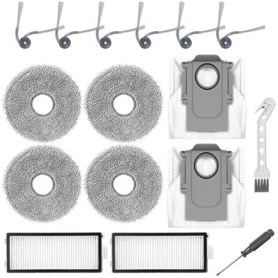 HABITEX 16 Kit Accessori Per Roborock Saros Z70: 6 Spazzole Laterali, 4 Panni Di Ricambio, 2 Filtri Hepa, 2 Sacchetti Per Polvere, 1 Spazzola Di Pulizia, 1 Cacciavite HABITEX 16 Kit Accessori Per Roborock Saros Z70: 6 Spazzole Laterali, 4 Panni Di Ricambio, 2 Filtri Hepa, 2 Sacchetti Per Polvere, 1 Spazzola Di Pulizia, 1 Cacciavite