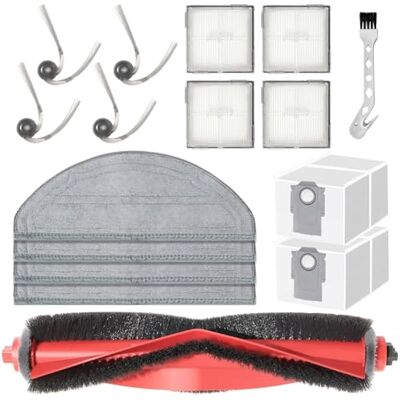 OEM Accessori Compatibili Con Il Kit Di Ricambio Per L'Aspirapolvere Roborock Q10 S5 / Q10 S5+: 1 Spazzola Principale, 4 Panni Per La Pulizia, 2 Sacchetti Per La Polvere, 4 Spazzole Laterali, 4 Filtri. OEM Accessori Compatibili Con Il Kit Di Ricambio Per L'Aspirapolvere Roborock Q10 S5 / Q10 S5+: 1 Spazzola Principale, 4 Panni Per La Pulizia, 2 Sacchetti Per La Polvere, 4 Spazzole Laterali, 4 Filtri.