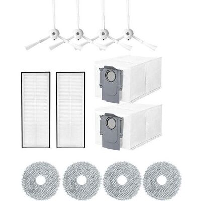 Zanussi Kit D'Accessoires De 12 Pièces Pour L'Aspirateur Robot Roborock Q Revo/p10, Comprenant 4 Chiffons, 2 Sacs À Poussière, 4 Brosses Latérales Et 2 Filtres. Zanussi Kit D'Accessoires De 12 Pièces Pour L'Aspirateur Robot Roborock Q Revo/p10, Comprenant 4 Chiffons, 2 Sacs À Poussière, 4 Brosses Latérales Et 2 Filtres.
