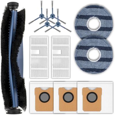 HABITEX (12 Pezzi) C20 Omni Accessori Compatibili Con Aspirapolvere Robot Eufy C20 Omni, Kit Accessori, 1 Spazzola Rotante, 4 Spazzole Laterali, 2 Filtri, 3 Sacchetti Per Polvere, 2 Panni Per Mop HABITEX (12 Pezzi) C20 Omni Accessori Compatibili Con Aspirapolvere Robot Eufy C20 Omni, Kit Accessori, 1 Spazzola Rotante, 4 Spazzole Laterali, 2 Filtri, 3 Sacchetti Per Polvere, 2 Panni Per Mop