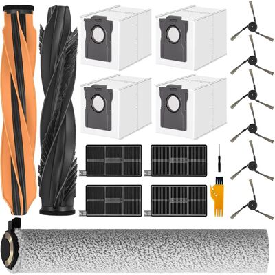 HABITEX Accessori Aspirapolvere Per Dreame Aqua10 Ultra Roller Complete, 1 Spazzola Principale, 1 Spazzola Rullo, 4 Filtri, 6 Spazzole Laterali, 4 Sacchetti Per La Polvere, Per Ricambi Aqua10 Ultra Roller HABITEX Accessori Aspirapolvere Per Dreame Aqua10 Ultra Roller Complete, 1 Spazzola Principale, 1 Spazzola Rullo, 4 Filtri, 6 Spazzole Laterali, 4 Sacchetti Per La Polvere, Per Ricambi Aqua10 Ultra Roller