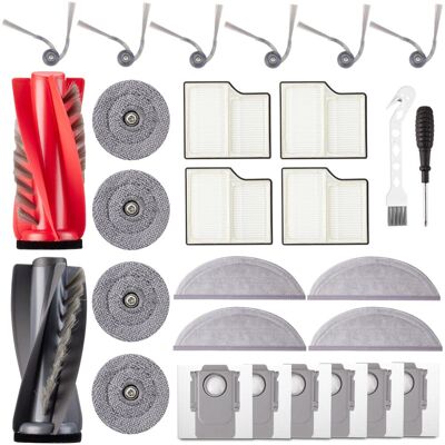 OEM Set Di 28 Accessori Per Robot Aspirapolvere Roborock Saros 10, Pezzi Di Ricambio, 2 Spazzole Principali, 4 Panni Di Pulizia, 4 Tergicristalli Laterali, 4 Filtri, 6 Sacchetti Per La Polvere OEM Set Di 28 Accessori Per Robot Aspirapolvere Roborock Saros 10, Pezzi Di Ricambio, 2 Spazzole Principali, 4 Panni Di Pulizia, 4 Tergicristalli Laterali, 4 Filtri, 6 Sacchetti Per La Polvere