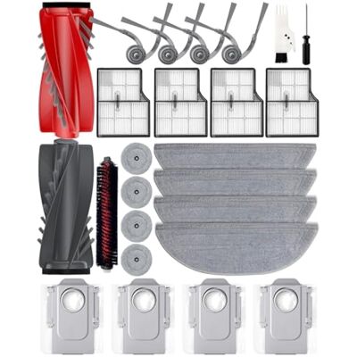 OEM Accessori Di Ricambio Applicabili Per Roborock Saros 10, 25 Pezzi, 2 Spazzole Principali, 4 Spazzole Laterali, 4 Sacchetti Per La Polvere, 4 Filtri Hepa, 4+4 Panni Vibranti Per La Pulizia. OEM Accessori Di Ricambio Applicabili Per Roborock Saros 10, 25 Pezzi, 2 Spazzole Principali, 4 Spazzole Laterali, 4 Sacchetti Per La Polvere, 4 Filtri Hepa, 4+4 Panni Vibranti Per La Pulizia.