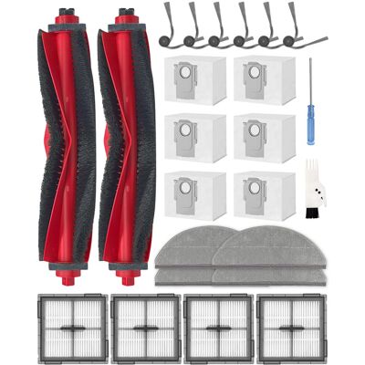 HABITEX 24 Pezzi Kit Accessori Per Roborock Q10 X5+ Aspiratore Robot, Ricambi Inclusi 2 Spazzole Principali 6 Spazzole Laterali 4 Filtri Hepa 6 Sacchetti Polvere 4 Panni 1 Spazzola HABITEX 24 Pezzi Kit Accessori Per Roborock Q10 X5+ Aspiratore Robot, Ricambi Inclusi 2 Spazzole Principali 6 Spazzole Laterali 4 Filtri Hepa 6 Sacchetti Polvere 4 Panni 1 Spazzola