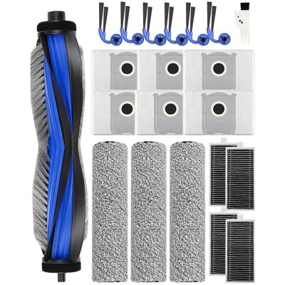 HABITEX Kit Di 21 Accessori Per Ecovacs Deebot X9 Pro Omni/x11 Pro Omni: 1 Spazzola Rullo, 3 Rulli Per Pelucchi, 4 Filtri, 6 Sacchetti Polvere, 6 Spazzole Laterali Di Ricambio HABITEX Kit Di 21 Accessori Per Ecovacs Deebot X9 Pro Omni/x11 Pro Omni: 1 Spazzola Rullo, 3 Rulli Per Pelucchi, 4 Filtri, 6 Sacchetti Polvere, 6 Spazzole Laterali Di Ricambio