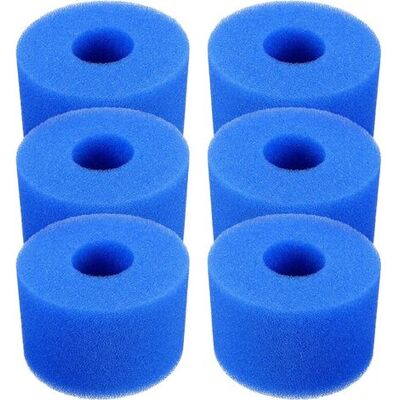 BARKBUSTERS Rge Lot De 6 Cartouches De Filtre De Piscine Réutilisables Et Lavables En Mousse Pour Jacuzzi Type S1 (bleu) BARKBUSTERS Rge Lot De 6 Cartouches De Filtre De Piscine Réutilisables Et Lavables En Mousse Pour Jacuzzi Type S1 (bleu)