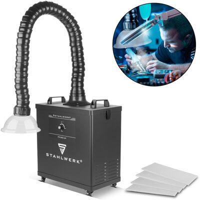 STAHLWERK Sistema Di Aspirazione Fumi - Sistema Di Aspirazione Fe-300 St Da 300 Watt Con Triplo Filtro, Assorbitore Di Fumi Sicuro Ed Estrattore Di Fumi, Sistema Di Aspirazione Per Fumi Di Saldatura STAHLWERK Sistema Di Aspirazione Fumi - Sistema Di Aspirazione Fe-300 St Da 300 Watt Con Triplo Filtro, Assorbitore Di Fumi Sicuro Ed Estrattore Di Fumi, Sistema Di Aspirazione Per Fumi Di Saldatura