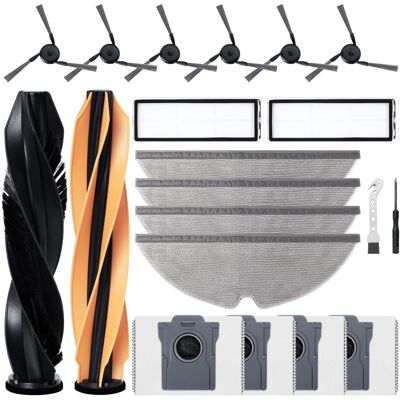 HABITEX Kit Accessori Per Dreame D20 Pro Plus Robot Aspiratore: 2 Spazzole Principali, 6 Spazzole Laterali, 2 Filtri, 4 Panni, 4 Sacchetti Polvere, 1 Spazzola Pulizia, 1 Cacciavite. HABITEX Kit Accessori Per Dreame D20 Pro Plus Robot Aspiratore: 2 Spazzole Principali, 6 Spazzole Laterali, 2 Filtri, 4 Panni, 4 Sacchetti Polvere, 1 Spazzola Pulizia, 1 Cacciavite.