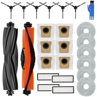 HABITEX 25 Accessori Per Robot Xiaomi X20 Max / X20 Pro: 1 Spazzola Principale, 1 Spazzola In Gomma, 4 Filtri, 6 Salviette, 6 Sacchetti Per Polvere, 6 Spazzole Laterali HABITEX 25 Accessori Per Robot Xiaomi X20 Max / X20 Pro: 1 Spazzola Principale, 1 Spazzola In Gomma, 4 Filtri, 6 Salviette, 6 Sacchetti Per Polvere, 6 Spazzole Laterali