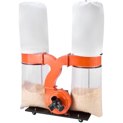 VEVOR Filtro Collettore Di Polvere A Cono Vortex Da 1550 Cfm 2,5 Micron, Sistema Di Raccolta Da 3,0 Cv Con Due Sacchi Raccoglipolvere Due Sacchi Filtranti, 2800 Giri/min, Lavorazione Del Legno VEVOR Filtro Collettore Di Polvere A Cono Vortex Da 1550 Cfm 2,5 Micron, Sistema Di Raccolta Da 3,0 Cv Con Due Sacchi Raccoglipolvere Due Sacchi Filtranti, 2800 Giri/min, Lavorazione Del Legno