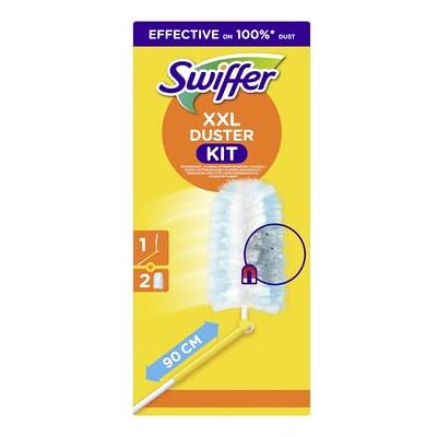 Kit per la pulizia microfibra SWIFFER - Manico telescopico, 2 piumini Kit per la pulizia microfibra SWIFFER - Manico telescopico, 2 piumini