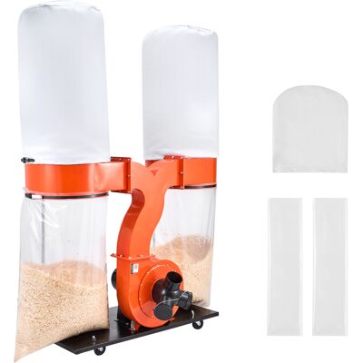 MOPHORN Filtro Per La Raccolta Della Polvere A Cono Vortex Da 1550 Cfm, 2,5 Micron, Sistema Di Aspirazione Da 3,0 Cv Con Doppio Sacco Per Polvere E Sacchi Filtranti, 2800 Giri/min MOPHORN Filtro Per La Raccolta Della Polvere A Cono Vortex Da 1550 Cfm, 2,5 Micron, Sistema Di Aspirazione Da 3,0 Cv Con Doppio Sacco Per Polvere E Sacchi Filtranti, 2800 Giri/min