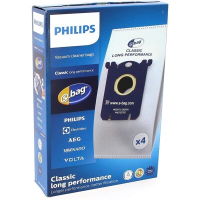 Confezione da 4 sacchetti aspirapolvere Philips - Compatibile con Tornado Confezione da 4 sacchetti aspirapolvere Philips - Compatibile con Tornado