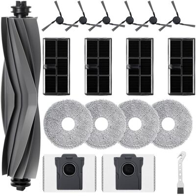 HABITEX Kit Accessori Per Mova E40 Ultra Robot Aspiratore: 1 Spazzola Principale, 6 Spazzole Laterali, 4 Filtri, 4 Panni, 2 Sacchetti Per Polvere, 1 Spazzola Per Pulizia HABITEX Kit Accessori Per Mova E40 Ultra Robot Aspiratore: 1 Spazzola Principale, 6 Spazzole Laterali, 4 Filtri, 4 Panni, 2 Sacchetti Per Polvere, 1 Spazzola Per Pulizia