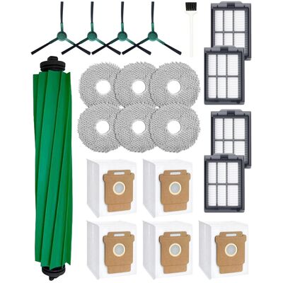 HABITEX 21 Kit Accessori Per Irobot Roomba Plus 405/505 Combo Aspiratore Robot: 1 Spazzola Principale, 4 Spazzole Laterali, 4 Filtri Hepa, 5 Sacchetti, 6 Salviette, 1 Spazzola HABITEX 21 Kit Accessori Per Irobot Roomba Plus 405/505 Combo Aspiratore Robot: 1 Spazzola Principale, 4 Spazzole Laterali, 4 Filtri Hepa, 5 Sacchetti, 6 Salviette, 1 Spazzola