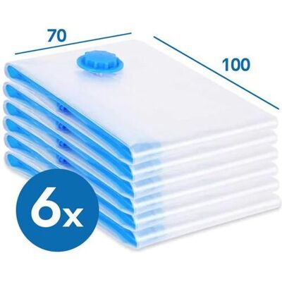 TAPWORKS Confezione Di 6 Sacchetti Per Aspirapolvere 70 × 100 Cm, Deposito Bagagli Abbigliamento Riutilizzabile, Anti-polvere, Anti-umidità E Anti-muffa TAPWORKS Confezione Di 6 Sacchetti Per Aspirapolvere 70 × 100 Cm, Deposito Bagagli Abbigliamento Riutilizzabile, Anti-polvere, Anti-umidità E Anti-muffa