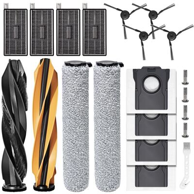HABITEX Ricambi Completi Per Dreame Aqua10 Ultra Aspirapolvere: 2 Spazzole Principali, 2 Rulli Panno, 4 Filtri, 4 Sacchetti Polvere, 4 Spazzole Laterali. HABITEX Ricambi Completi Per Dreame Aqua10 Ultra Aspirapolvere: 2 Spazzole Principali, 2 Rulli Panno, 4 Filtri, 4 Sacchetti Polvere, 4 Spazzole Laterali.