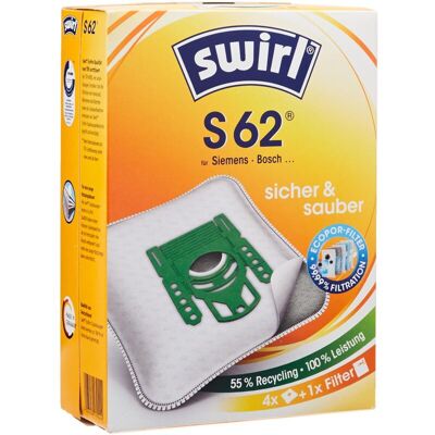 SWIRL S62 Airspace Sacchetto Aspirapolvere 4 Pz. - SWIRL S62 Airspace Sacchetto Aspirapolvere 4 Pz. -