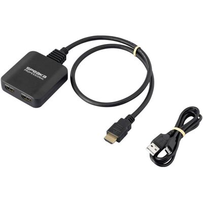 SpeaKa Professional Sp-hdmis-300 2 Porte Distributore, Splitter Hdmi Predisposto Ultra Hd 7680 X 4320 Pixel Nero SpeaKa Professional Sp-hdmis-300 2 Porte Distributore, Splitter Hdmi Predisposto Ultra Hd 7680 X 4320 Pixel Nero