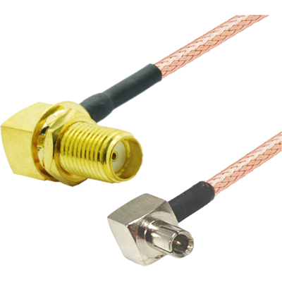 OEM Cavo Rg316 Angolato Con Connettore Ts9 / Presa Sma, Lunghezza 20 Cm. OEM Cavo Rg316 Angolato Con Connettore Ts9 / Presa Sma, Lunghezza 20 Cm.