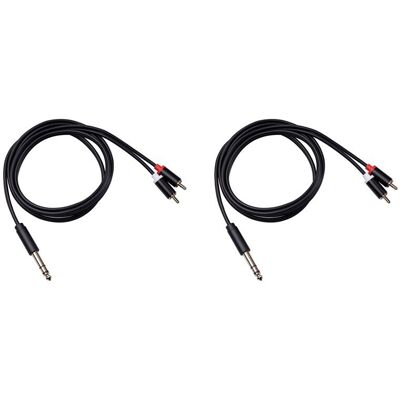 OEM Adatto Per Due Cavi Audio Da 6,35 Mm A 2 Rca, Cavo Ausiliario Rca, Splitter A Y, Adatto Per Amplificatori Audio E Lettori Dvd, 1,5 Metri. OEM Adatto Per Due Cavi Audio Da 6,35 Mm A 2 Rca, Cavo Ausiliario Rca, Splitter A Y, Adatto Per Amplificatori Audio E Lettori Dvd, 1,5 Metri.