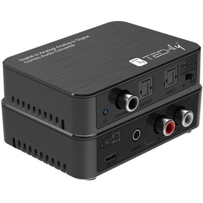 TECHLY Convertitore Audio Da Digitale Ad Analogico / Da Analogico A Digitale Spdif Toslink Stereo 3,5" TECHLY Convertitore Audio Da Digitale Ad Analogico / Da Analogico A Digitale Spdif Toslink Stereo 3,5"