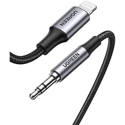 UGREEN Cavo Ausiliario Da Auto Per Iphone, Cavo Da Lightning A Jack 3.5 Certificato Mfi Per Autoradio, Compatibile Con Iphone 14/14 Plus/14 Pro/se 2022/13 Pro Max/12 Mini/11/xr/xs, 1 Metro - UGREEN Cavo Ausiliario Da Auto Per Iphone, Cavo Da Lightning A Jack 3.5 Certificato Mfi Per Autoradio, Compatibile Con Iphone 14/14 Plus/14 Pro/se 2022/13 Pro Max/12 Mini/11/xr/xs, 1 Metro -