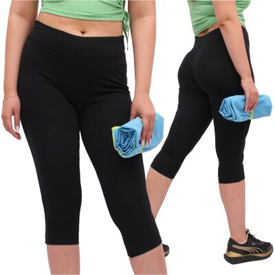 OEM Leggings Sportivi Da Donna 3/4 - Nero 95% Cotone, 5% Elastan Leggings Da Donna Leggings Da Donna 3/4 Pantaloni Capri Xl OEM Leggings Sportivi Da Donna 3/4 - Nero 95% Cotone, 5% Elastan Leggings Da Donna Leggings Da Donna 3/4 Pantaloni Capri Xl