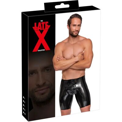 OEM Late X - Pantaloncini In Lattice Neri Con Cerniera L OEM Late X - Pantaloncini In Lattice Neri Con Cerniera L