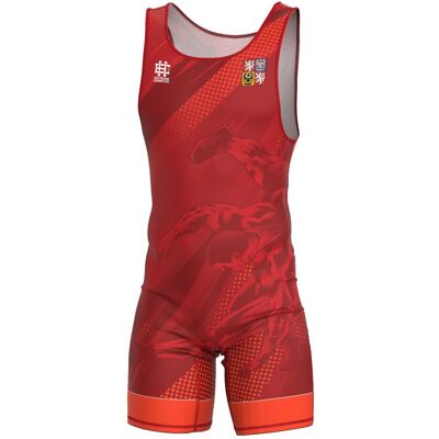 OEM Body Da Wrestling Da Uomo Con Simbolo Della Repubblica Ceca, Taglia 2xl, Colore Blu. OEM Body Da Wrestling Da Uomo Con Simbolo Della Repubblica Ceca, Taglia 2xl, Colore Blu.