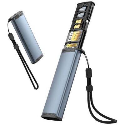 OEM Custodia Multifunzione 9 In 1 Per Schede Sd/tf/sim Con Lettore Di Schede Usb 3.0 Type-c Ad Alta Velocità — Per Iphone, Android, Fototrappole E Droni OEM Custodia Multifunzione 9 In 1 Per Schede Sd/tf/sim Con Lettore Di Schede Usb 3.0 Type-c Ad Alta Velocità — Per Iphone, Android, Fototrappole E Droni