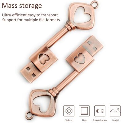 OEM Chiavetta Usb Retrò A Forma Di Cuore In Metallo Da 32 Gb Con Portachiavi A Forma Di Cuore, Per Archiviare E Trasferire Dati Digitali, Con Chip Di Qualità Di Grado A E Originale Idea Regalo Per Il Comp OEM Chiavetta Usb Retrò A Forma Di Cuore In Metallo Da 32 Gb Con Portachiavi A Forma Di Cuore, Per Archiviare E Trasferire Dati Digitali, Con Chip Di Qualità Di Grado A E Originale Idea Regalo Per Il Comp