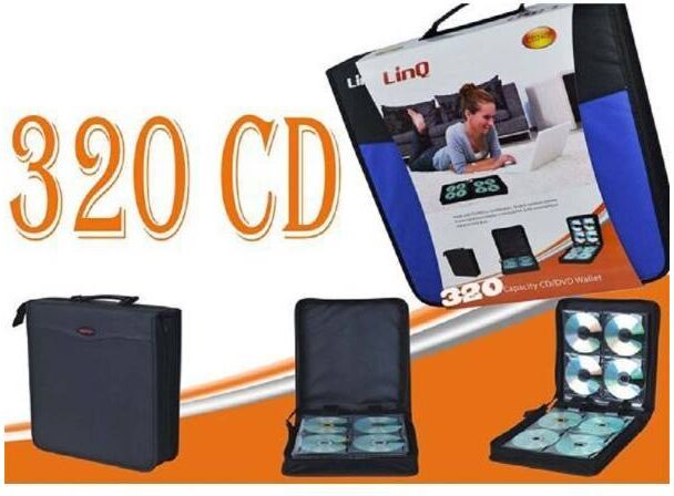 TRADE SHOP TRAESIO - Trade Shop - Borsa Porta Cd 320 Posti Raccoglitore Custodie Cd Dvd Valigetta a Cerniera Cd320p