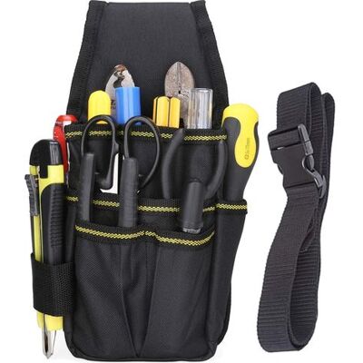 OEM Marsupio Portautensili In Tela, Piccola Borsa Portautensili Tascabile Con Cintura Regolabile In Nylon Per Elettricisti, Carpentieri, Falegnami E Muratori (nero) OEM Marsupio Portautensili In Tela, Piccola Borsa Portautensili Tascabile Con Cintura Regolabile In Nylon Per Elettricisti, Carpentieri, Falegnami E Muratori (nero)
