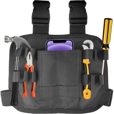 OEM 2 Marsupi Portautensili, Cintura Portautensili In Tessuto Oxford, 25 × 18 Cm, Borsa Portautensili Da Gamba Con Molteplici Tasche Nere, Per Addetti Alla Manutenzione (1) OEM 2 Marsupi Portautensili, Cintura Portautensili In Tessuto Oxford, 25 × 18 Cm, Borsa Portautensili Da Gamba Con Molteplici Tasche Nere, Per Addetti Alla Manutenzione (1)