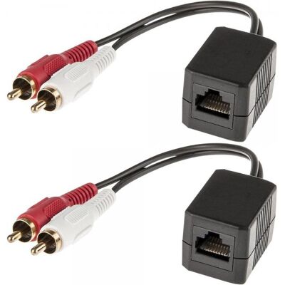 TECHLY Convertitore Extender Rj45 Cat.5 2xrca - TECHLY Convertitore Extender Rj45 Cat.5 2xrca -