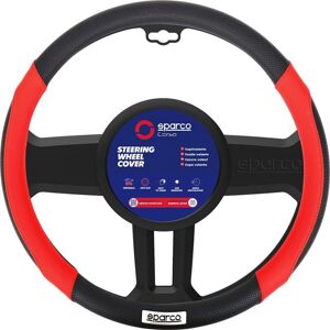 SPARCO - Coprivolante Spc1113 Auto Universale Rosso E Nero Con Dettagli Traforati SPARCO - Coprivolante Spc1113 Auto Universale Rosso E Nero Con Dettagli Traforati
