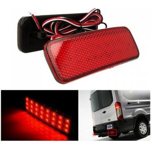 CARALL - Kit 2 Fanali Posteriori A Led Rosso Per Ford Transit Tourneo Custom Courier Sostituzione Riflettore Catarifrangente Originale CARALL - Kit 2 Fanali Posteriori A Led Rosso Per Ford Transit Tourneo Custom Courier Sostituzione Riflettore Catarifrangente Originale